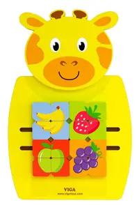 Mozaic din lemn pentru perete Viga - Fructe pentru perete, girafă