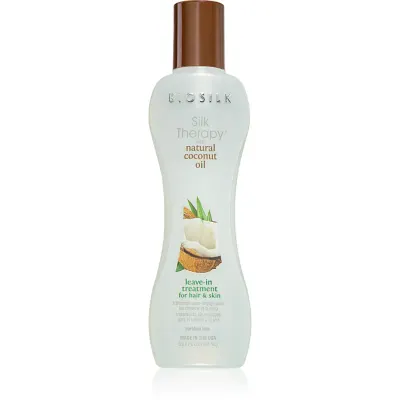Biosilk Silk Therapy Natural Coconut Oil tratament de hidratare fara clatire de par si de corp 167 ml