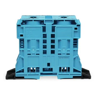 2-conductor through terminal block; 185 mm²; lateral marker slots; with fixing flanges; POWER CAGE CLAMP; 185,00 mm²; blue