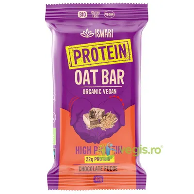 Baton Proteic din Ovaz si Bucati de Ciocolata Neagra fara Gluten Ecologic/Bio 40g