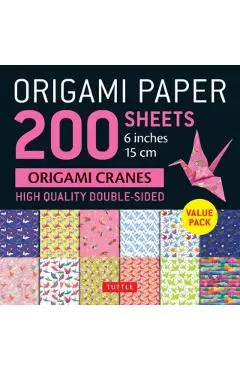 Origami Paper 200 Sheets Origami Cranes 6 (15 CM): Tuttle Origami Paper: Double-Sided Origami Sheets Printed with 12 Designs (Instructions for 5 Proje