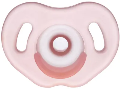 Suzetă de silicon Wee Baby - Full Silicone, 0-6 luni, roz