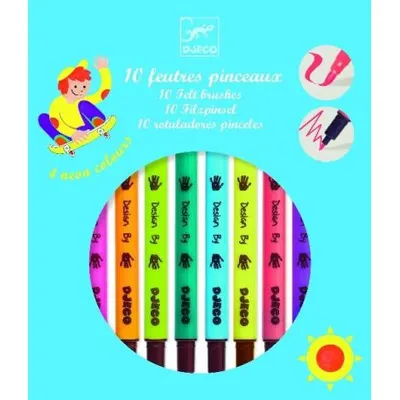 Carioci pensulă Djeco, culori pop