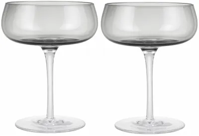 Set pahare de șampanie Blomus - Belo 2buc, 200мл, gri fumuriu