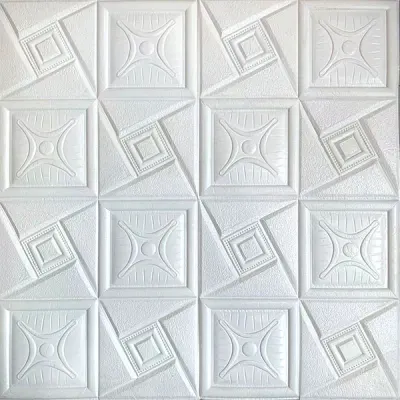 Tapet 3D model geometric în relief auto-adeziv pentru interior, 70 x 77 cm