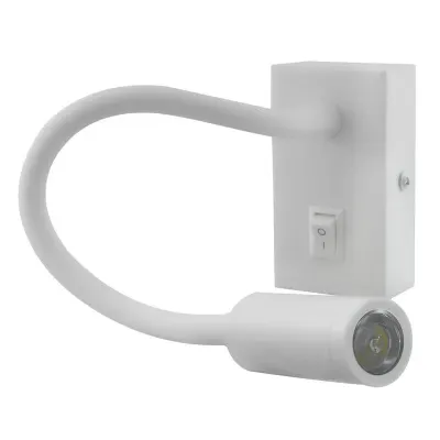 Aplica flexibila de interior, LED COB, 3W, lumina alb neutra, 150lm, IP20, alb