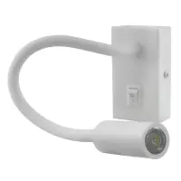 Aplica flexibila de interior, LED COB, 3W, lumina alb neutra, 150lm, IP20, alb