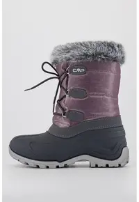 Cizme mid-calf de iarna cu garnitura de blana sintetica Nietos - Gri/Lila pal