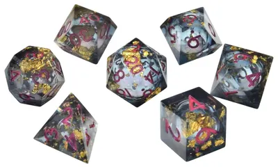 Set de zaruri GlassStaff - Liquid Core RPG Dice Set, Void Vessels (7 buc)