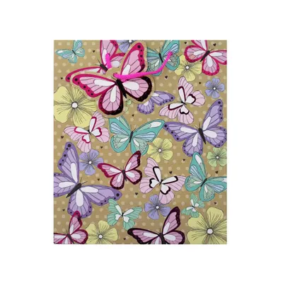 Punga cadou hartie M ELEGANT BUTTERFLY