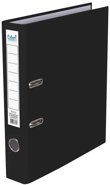 Biblioraft Colori - 5 cm, negru, fără cant metalic