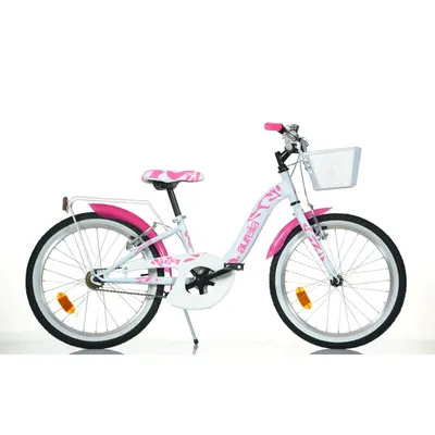 Bicicleta cu pedale, Dino Bikes, City Smarty, 20 inch, Pink and White
