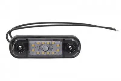Lumina delimitare stanga dreapta, forma: oval, fumuriu alb, LED, inaltime 24,2mm; latime 83,8mm; adancime 10,4mm lungime cablu 230mm, 12 24V (IP66 IP68)