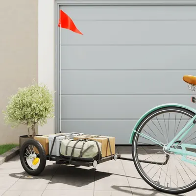Gossi remorca de bicicleta, negru, 122x53x28 cm, fier