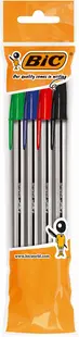 Set de pixuri BIC Cristal - 1.0 mm, 4 buc