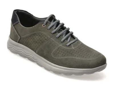 Pantofi sport BITE THE BULLET gri, SF6031, din nabuc