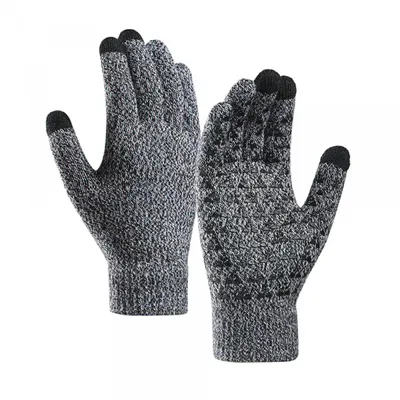 Manusi De Iarna Tactile Iwarm ST0018, Marime 23cm, Negre Gri