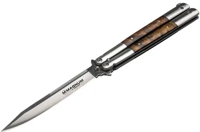 Cuțit de buzunar Boker Magnum - Balisong Wood Large