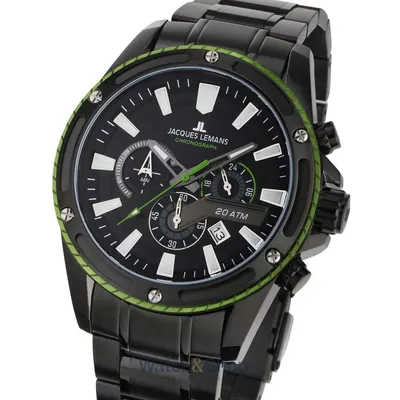 Ceas Jacques Lemans Jacques Lemans 1-2141H Liverpool Chronograph Mens Watch 48mm 20ATM