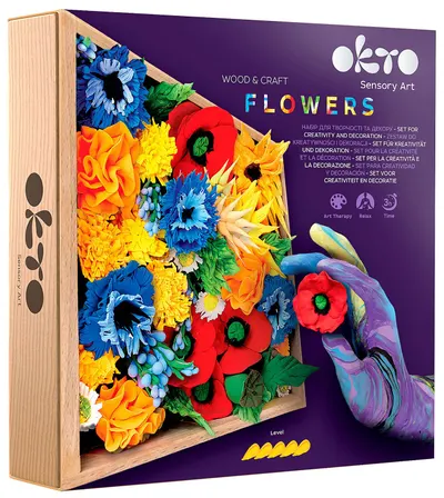 Set creativ cu plastilină Okto - Decorare cu flori, libertate