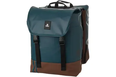 Geantă dublă pentru bicicletă Urban 36L, impermeabilă, verde