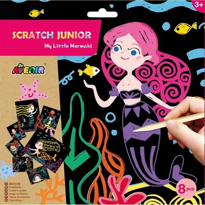 Scratch desene Avenir - Sirenă, 8 buc.