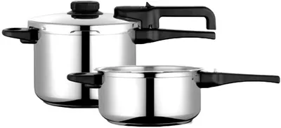 Set 2 oale sub presiune Fagor - Dual Xpress, argintiu