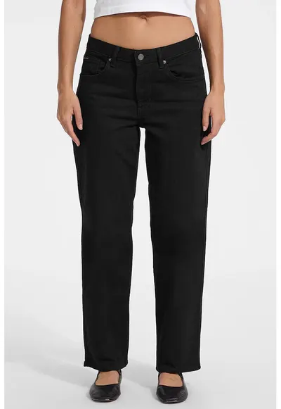 Blugi relaxed fit din denim - Negru