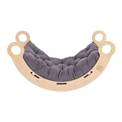 Leagăn gri/în culoare naturală din lemn de pin 39x75x38 cm Montessori – Meowbaby