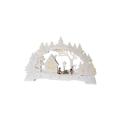 Decorațiune luminoasă cu LED Star Trading Ulm, înălțime 27 cm, alb