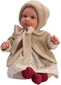 Păpuşă Asi Dolls - Leia, cu palton bej, 46 cm