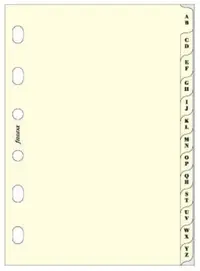 Filofax Organizer Filler - Buzunar, indexuri A-Z