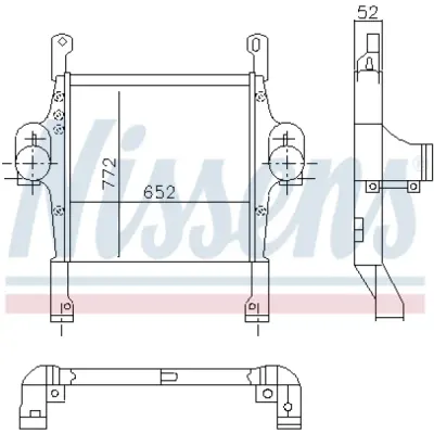 Intercooler, compresor NISSENS 97046