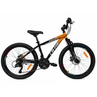 Bicicleta Copii Dhs Terrana 2423B, model 2026 - 24 Inch, Negru-Portocaliu