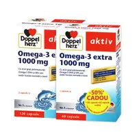 Omega 3 Extra 1000 mg, Doppelherz Aktiv | 120 comprimate + 60 comprimate CADOU