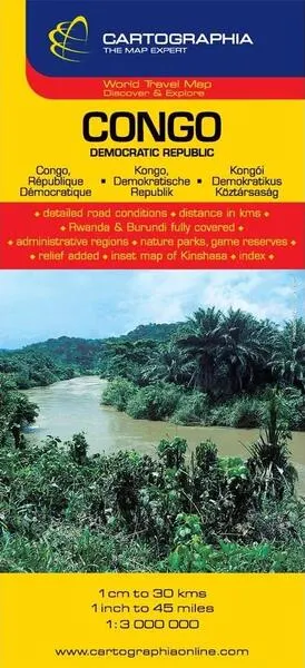 Hartă rutieră Congo - Paperback - ***