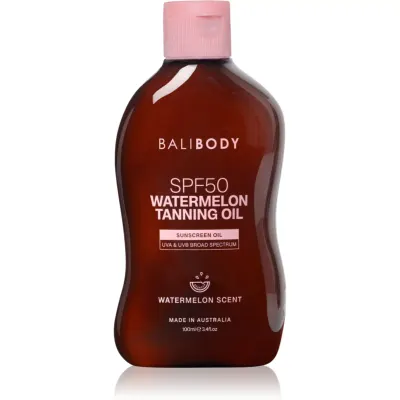 Bali Body Watermelon Tanning Oil ulei pentru plaja SPF 50 100 ml