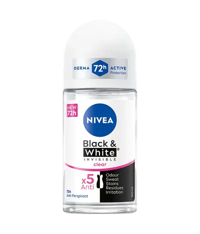 Deodorant roll-on pentru femei Black & White, 50ml, Nivea