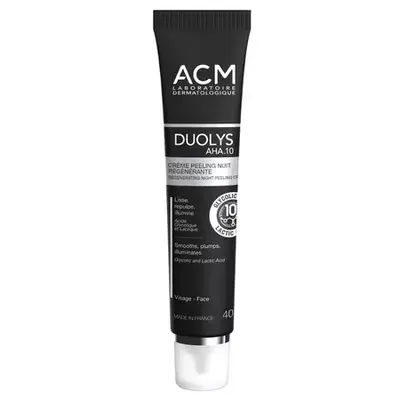 Crema Peeling Regeneratoare de Noapte Duolys AHA.10, 40 ml, Acm