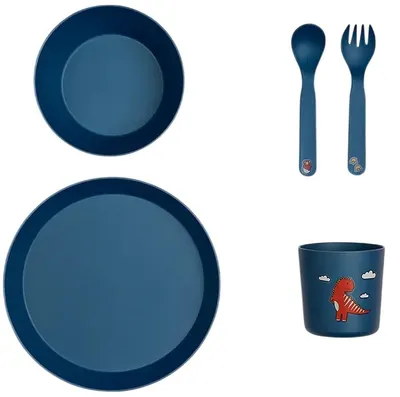 Set pentru hrănire copii Citron - Blue Dino