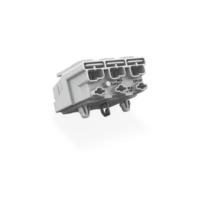 Lighting connector; push-button, external; with direct ground contact; N-PE-L; 3-pole; Lighting side: for solid conductors; Inst. side: for all conductor types; max. 2.5 mm²; Surrounding air temperature: max 85°C (T85); 2,50 mm²; white