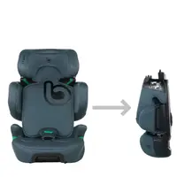 Scaun auto pentru copii Be Cool Foldy Be Petrol, I-Size, Cu sistem isofix, Pliabil, 100-150 cm, 4-12 ani, ECE R129