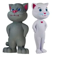 Set 2 jucarii interactive: pisicile Talking Tom + Talking Angela, 30 cm