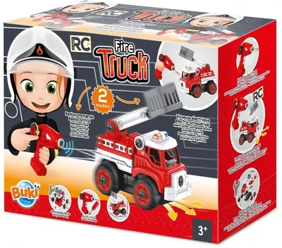 Jucărie de asamblare Buki France - Camion de pompieri cu control R/C
