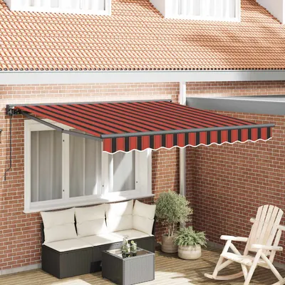 vidaXL Cadru de copertină Portocaliu și negru 300 x 250 cm