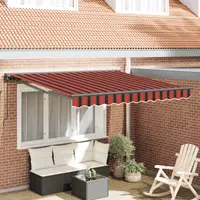 vidaXL Cadru de copertină Portocaliu și negru 300 x 250 cm