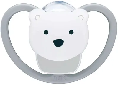 Suzetă din silicon NUK Perfect Match Air - 18 luni+, Urs polar
