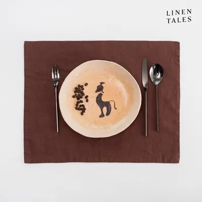 Suport pentru farfurii din in 35x45 cm Chocolate – Linen Tales