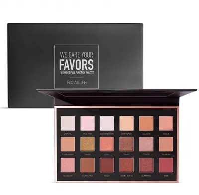 Trusa 18 farduri de pleoape Focallure We Care Your Favors, 02 Neutrals