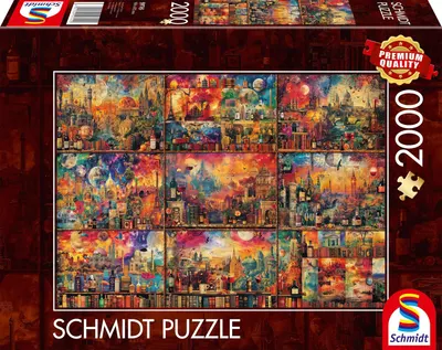 Puzzle Schmidt din 2000 piese - Excursii cu cărți și vin